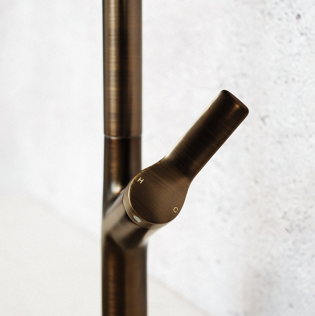 Melior Antique Brass Pull Out Spray Kitchen Mixer Tap