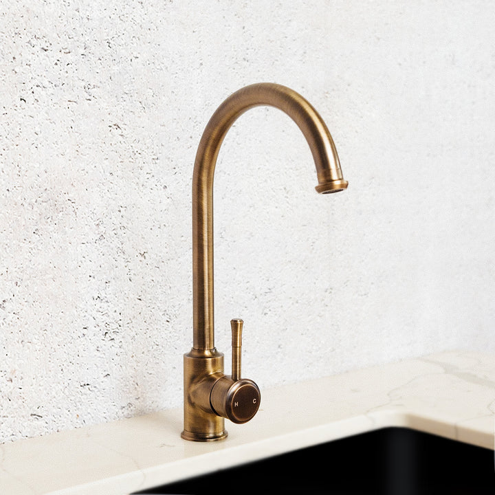 Tempus Antique Brass Kitchen Mixer Tap