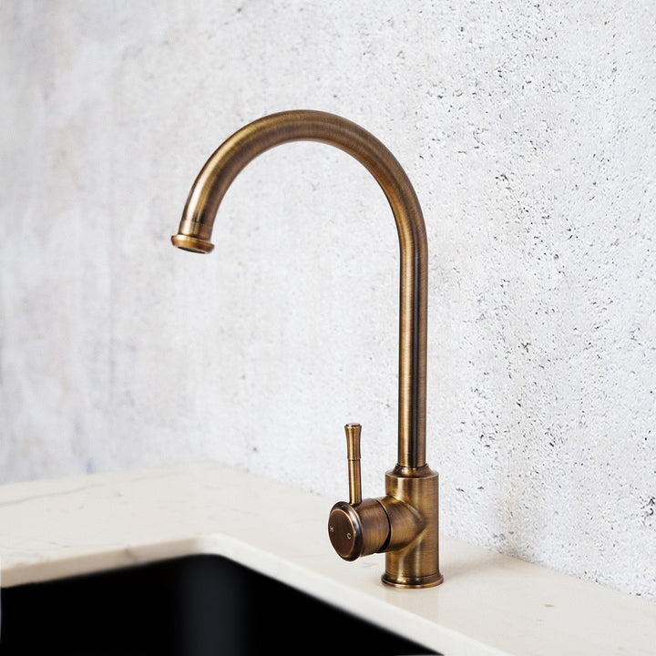 Tempus Antique Brass Kitchen Mixer Tap