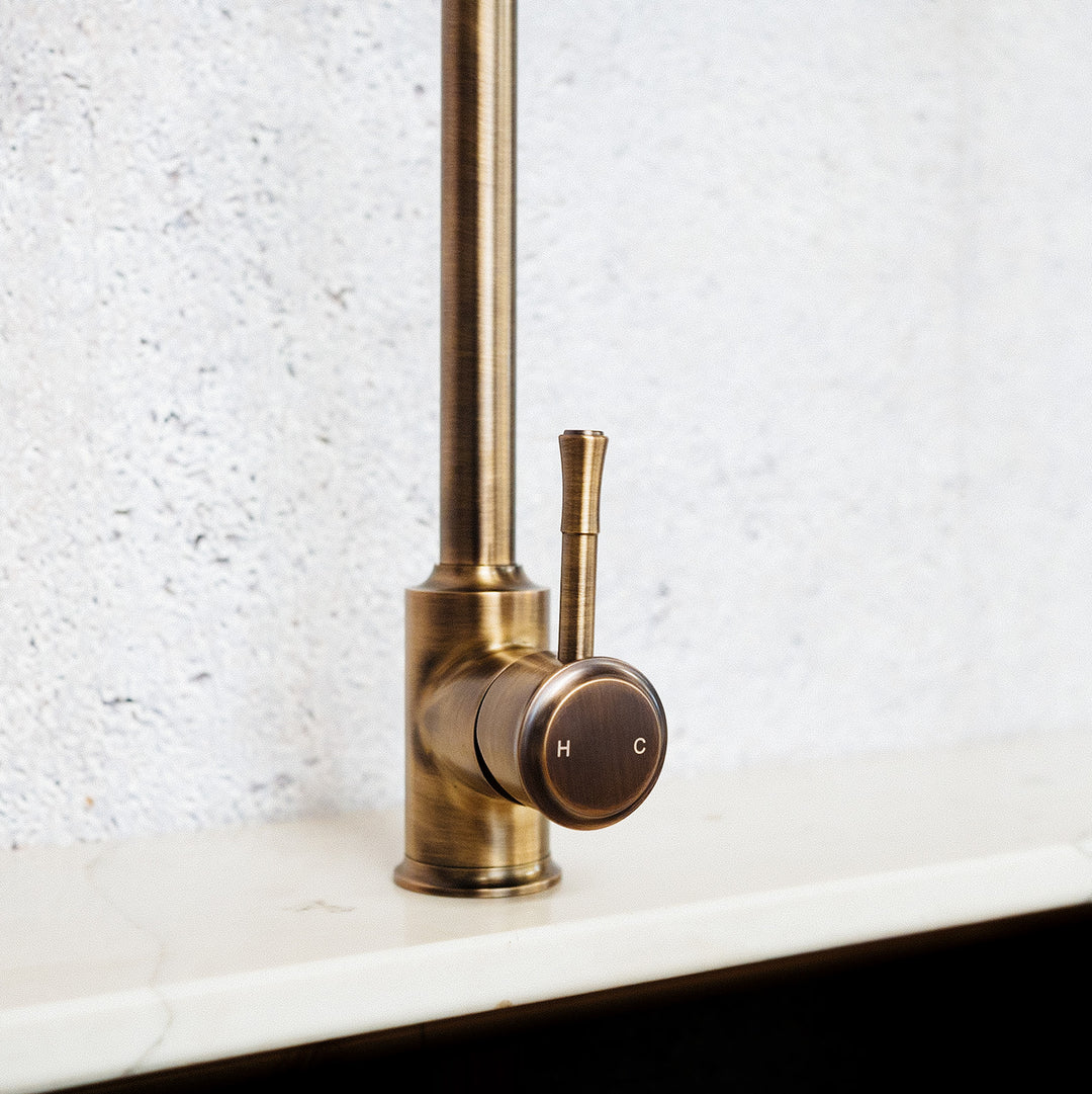 Tempus Antique Brass Kitchen Mixer Tap