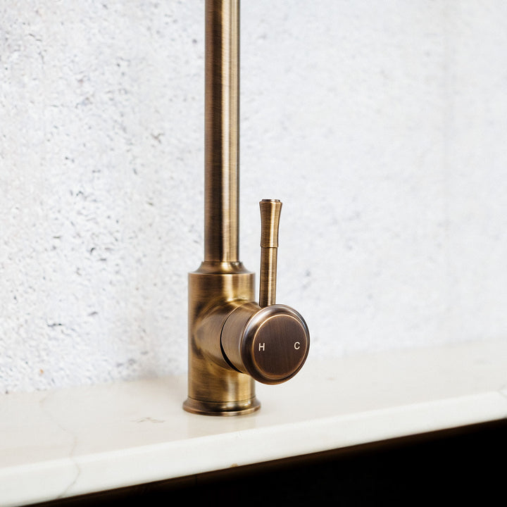 Tempus Antique Brass Kitchen Mixer Tap