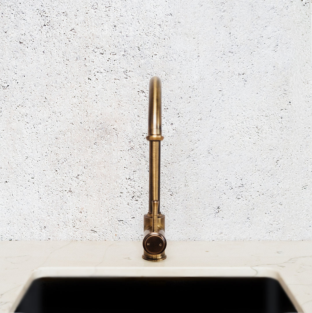 Tempus Antique Brass Kitchen Mixer Tap