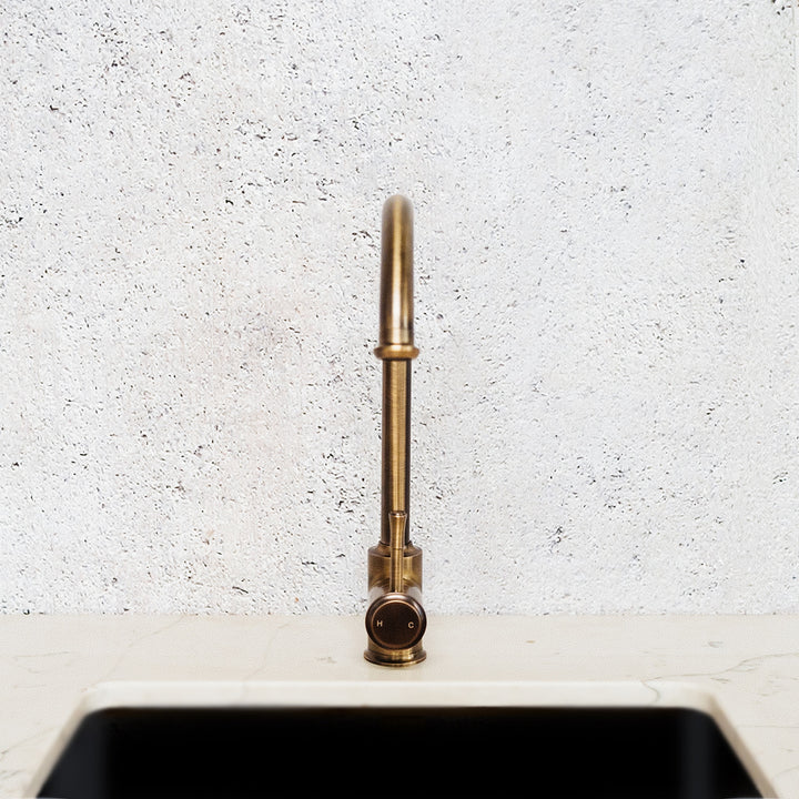 Tempus Antique Brass Kitchen Mixer Tap
