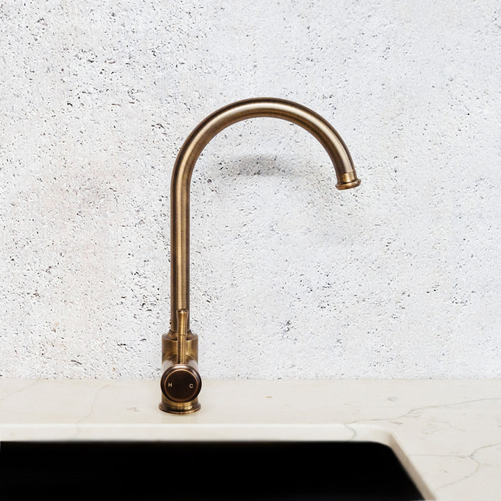 Tempus Antique Brass Kitchen Mixer Tap