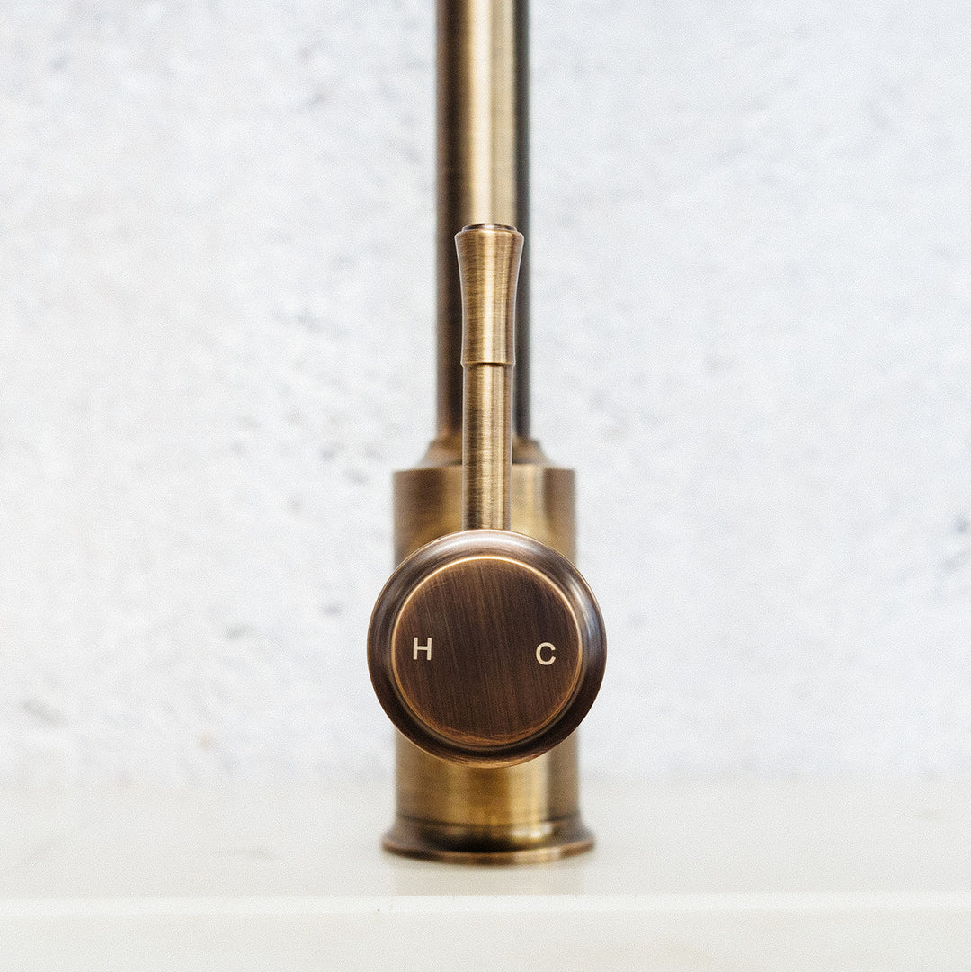 Tempus Antique Brass Kitchen Mixer Tap