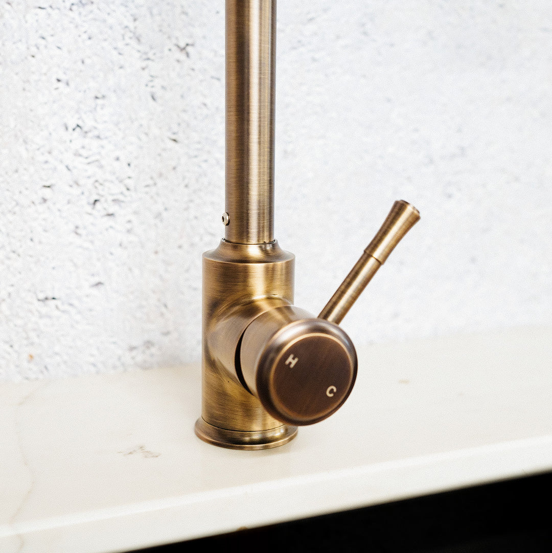 Tempus Antique Brass Kitchen Mixer Tap