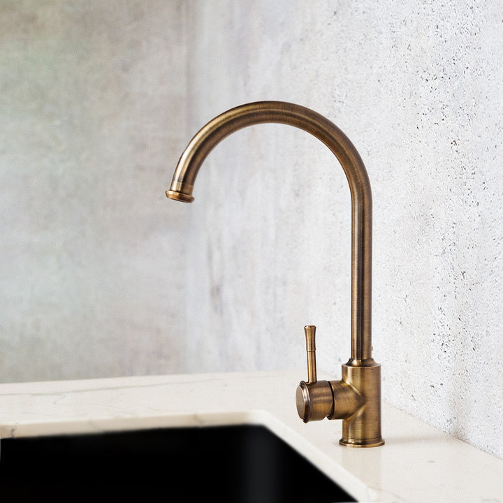 Tempus Antique Brass Kitchen Mixer Tap